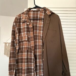 Two-tone brown flannel